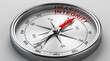 © Hendra - Compass Pointing to Integrity Word as Moral Compass and Ethical Direction Concept
