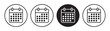 © Habib Stocker - Set of calendar icons in circles, outlining and filled calendar symbol vector elements.
