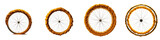 Bicycle wheels with spinning yellow powder explosion on black background