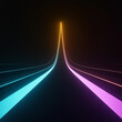 © ahsan968 - Futuristic converging light beams rising to bright focal point with teal and magenta paths against dark void representing growth.