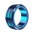 © MST - Close-up of a metallic ring with blue gradient texture