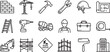 © Raiyan Ahmed RAJA - Construction Engineering and Professional Worker Line Icon Set