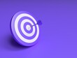 © ADDICTIVE STOCK - Arrow hitting bullseye on purple target for success
