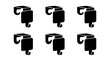 © adha - Black stocking hanger hook collection.