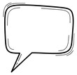 © Jaaabz - Hand-Drawn Speech Bubble with Thick Outline and Pointed Tail.