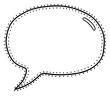 © Jaaabz - Speech Bubble Outline with Dotted Border and Reflection.