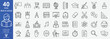 © Lutfar - Back to school icon set Collection Linear Style Depicting Education And Learning Elements, Editable line icons. Vector illustration