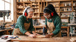 © InoStudiox - Deux artisanes travaillant ensemble dans un atelier de poterie