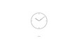 © dita - Modern minimalist line art clock icon showing 10:10 on a clean white background, representing time, schedule, and precision.