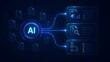 © Ridwan_DigitalGrid - Glowing AI artificial intelligence core connecting to digital document files for automated data analysis and workflow processing