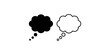 © Shan masih - Thought cloud speech bubbles set in solid and outline style.