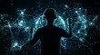 © LA Stock Vision - Computer scientist using VR headset gear to manipulate artificial intelligence architecture.