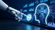 © LA Stock Vision - Artificial intelligence circuit and human profile illustrating innovation, forecasting and data analytics.