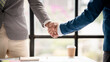 © Freedomz - Two people shaking hands in a business setting