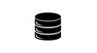 © ariss - Black database icon on a white background representing data storage.