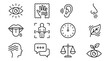 © Claire - Set of human senses and abstract concept outline icons.