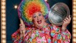 © Polina - Old Woman (Pantomime Dame) with a Ridiculous Wig and Frock