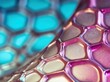 © whitehoune - Iridescent organic cellular pattern macro texture blue purple