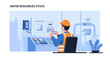 © Lo - Water Resources Engineer Monitoring System Digital Analysis Concept Future Technology Projection