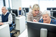 © Westend61 - Active seniors attending computer course, intructor giving advice