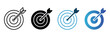 © MD OWALIUL ISLAM - Business target icon set with bullseye, arrow and success symbols for strategy, goals, achievement and growth concepts