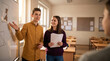© Nei Mar - Students presenting a school project in classroom during daytime