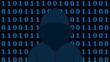© Yejin Woo - 8-bit pixel art hacker with blue binary code