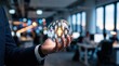 © Brooklyn - Hand holding glowing sphere with human icons network, symbolizing human resources management, leadership selection, talent acquisition, team building, social networking