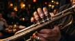 © LK - Musician playing brass trumpet during live jazz performance in club