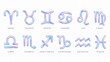 © Ksu_Sha - Glossy holographic zodiac signs collection with all twelve astrology symbols isolated on white background