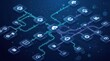 © Pinit - Digital architecture showing AI automation workflow, agents, and cloud computing nodes.