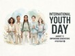 © Faruk - Group of diverse young people celebrating international youth day