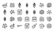 © Lipon - Cereals and Grains Thin Line Icon Set with Porridge Oatmeal Wheat Rice Corn Flour and Breakfast Food Vector Collection