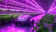 © Mega - Robot in a futuristic indoor farm.
