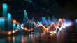 © BlackBridge Media - Financial Stock Market Graph with Glowing Data Visualization
