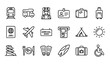 © MstBrishti - Minimal Travel Tourism and Outdoor Adventure Thin Line Icon Collection for Web and Mobile Design