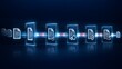 © Add Win - Digital document workflow automation showing secure data processing, efficient file management, and seamless system integration across a futuristic network pipeline.