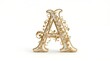 © Joko - Letter A displays elegant gold flourishes and white ceramic texture in a sophisticated display font.