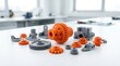 © SunSpirit - Various 3D printed parts and gears with complex shapes and designs for industrial use.