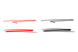 © Jhon - Hand drawn red and black underline set scribble stroke highlighter marker line doodle element vector illustration collection