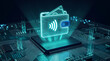 © MindsTock - Digital finance mobile payment transaction security concept with security transaction technology contactless business currency transfer innovation commerce cashless protection platform