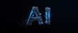 © Agil - Artificial intelligence glowing digital letters abstract dark background