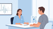 © dharma - Doctor Consulting Patient About Digestive Health With Anatomical Model