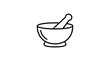 © Siam - Mortar and pestle on white background for spice grinding