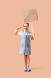 © Pixel-Shot - Protesting little girl holding placard with word IMPEACHMENT on beige background