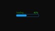 © Mursalin - Digital loading progress bar with forty one percent completion status indicator and green text on a dark background for software interface design and web development user experience