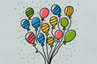 © Westend61 - A colorful balloon illustration shows a festive party with confetti