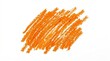 © Umnat - Orange crayon scribble and abstract stain texture isolated on white background.