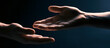 © john - Man's hand reaches out, offering help and support. Help, support, and care concept