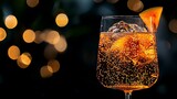 Refreshing drink garnished with fruit